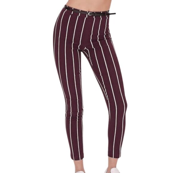 Forever 21 Striped Skinny Harper Pants - Picture 1 of 6